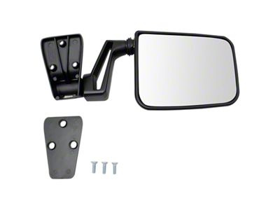 Manual Mirrors; Black (97-02 Jeep Wrangler TJ)