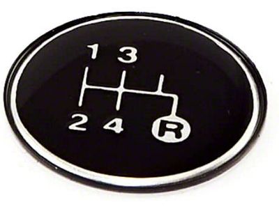 Manual Transmission Shift Indicator; Pattern Knob Insert (80-86 Jeep CJ5 & CJ7)