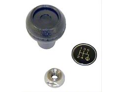 Manual Transmission Shift Knob Kit; Black and Silver (82-86 Jeep CJ5 & CJ7)