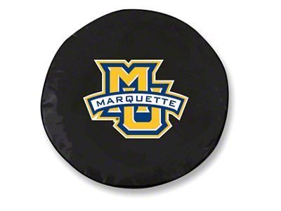 Marquette University Spare Tire Cover with Camera Port; Black (18-24 Jeep Wrangler JL)