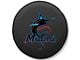 Miami Marlins Spare Tire Cover with Camera Port; Black (18-24 Jeep Wrangler JL)