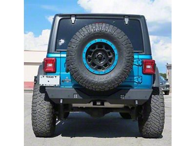 Mid-Width Rear Bumper; Fine Textured Black (18-24 Jeep Wrangler JL)