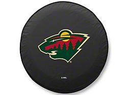 Minnesota Wild Spare Tire Cover with Camera Port; Black (18-25 Jeep Wrangler JL)