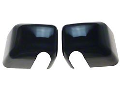 Chrome Delete Mirror Covers; Gloss Black (07-18 Jeep Wrangler JK)