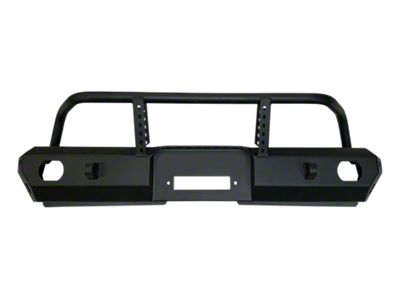 MOD Series Mid-Width Front Bumper with Brush Guard; Black (07-18 Jeep Wrangler JK)