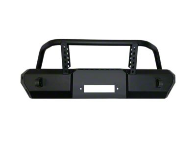 MOD Series Stubby Front Bumper with Brush Guard; Black (07-18 Jeep Wrangler JK)