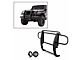 Modular Grille Guard with 5.30-Inch Black Round Flood LED Lights; Black (07-18 Jeep Wrangler JK)