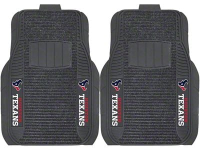 Molded Front Floor Mats with Houston Texans Logo (Universal; Some Adaptation May Be Required)