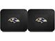 Molded Rear Floor Mats with Baltimore Ravens Logo (Universal; Some Adaptation May Be Required)