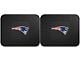 Molded Rear Floor Mats with New England Patriots Logo (Universal; Some Adaptation May Be Required)