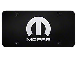 MOPAR License Plate; Black (Universal; Some Adaptation May Be Required)