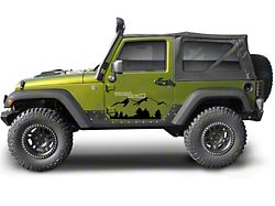 Mountain Graphics; Gloss Black (07-18 Jeep Wrangler JK)