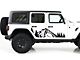 Mountain Tree Decals; Gloss Black (18-24 Jeep Wrangler JL)