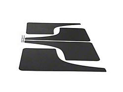 Mud Flaps; Front and Rear; Gloss Black Vinyl (18-24 Jeep Wrangler JL)