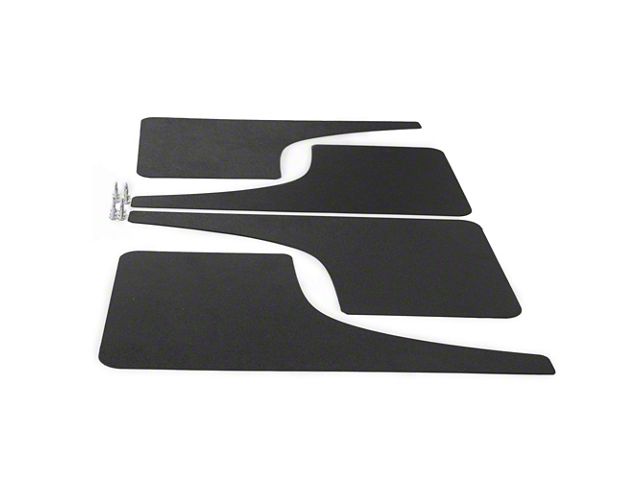 Mud Flaps; Front and Rear; Matte Black Vinyl (07-18 Jeep Wrangler JK)