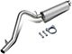 Muffler Catback Exhaust System; Single Tip; Stainless Steel (00-06 Jeep Wrangler TJ)