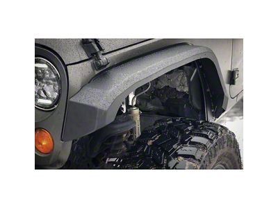 Narrow Fender Flares with Light Provisions; Texturized Black (07-18 Jeep Wrangler JK)