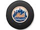 New York Mets Spare Tire Cover; Black (76-18 Jeep CJ7, Wrangler YJ, TJ & JK)