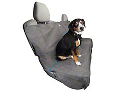 No-Slip Grip Bench Seat Cover; Heather Grey/Coastal Blue