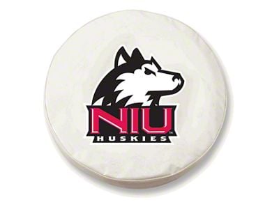 Northern Illinois University Spare Tire Cover with Camera Port; White (18-24 Jeep Wrangler JL)