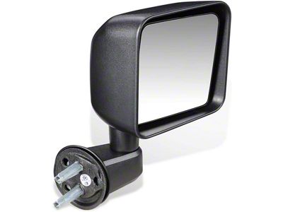 OE Style Manual Mirror; Passenger Side; Textured Black (07-18 Jeep Wrangler JK)