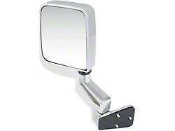 OE Style Mirror; Driver Side; Chrome (87-95 Jeep Wrangler YJ)