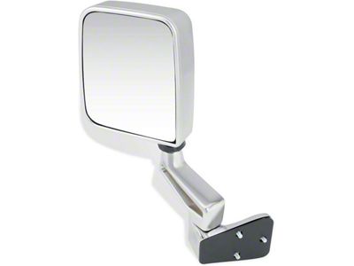 OE Style Mirror; Driver Side; Chrome (87-95 Jeep Wrangler YJ)