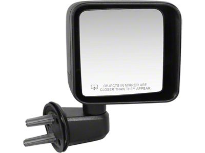 OE Style Powered Heated Mirror; Passenger Side; Black (2014 Jeep Wrangler JK)