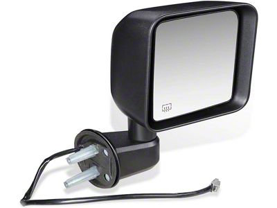 OE Style Powered Heated Mirror; Passenger Side; Textured Black (07-13 Jeep Wrangler JK)