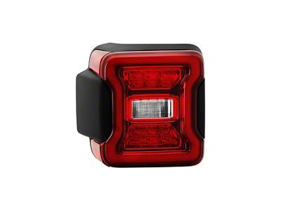 OEM Style Tail Light; Chrome Housing; Red Clear Lens; Driver Side (18-24 Jeep Wrangler JL w/ Factory LED Tail Lights & w/o Blind Spot)