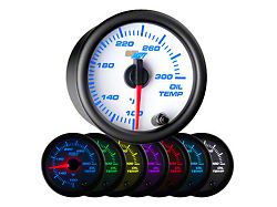 Oil Temperature Gauge; White 7 Color (Universal; Some Adaptation May Be Required)