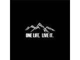 One Life Live It Mountains Spare Tire Cover with Camera Port; Black (18-25 Jeep Wrangler JL)