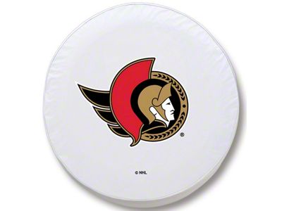 Ottawa Senators Spare Tire Cover with Camera Port; White (18-24 Jeep Wrangler JL)