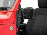 Outback Mirrors; Gloss Black (66-24 Jeep CJ5, CJ7, Wrangler YJ, TJ, JK & JL)