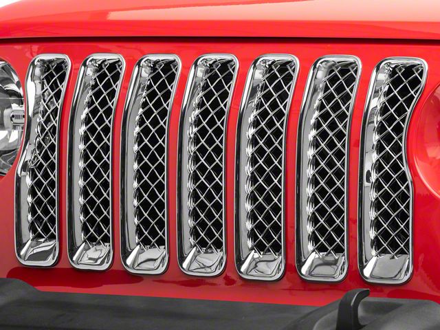 Overlay Grille; Chrome (18-24 Jeep Wrangler JL Sport)