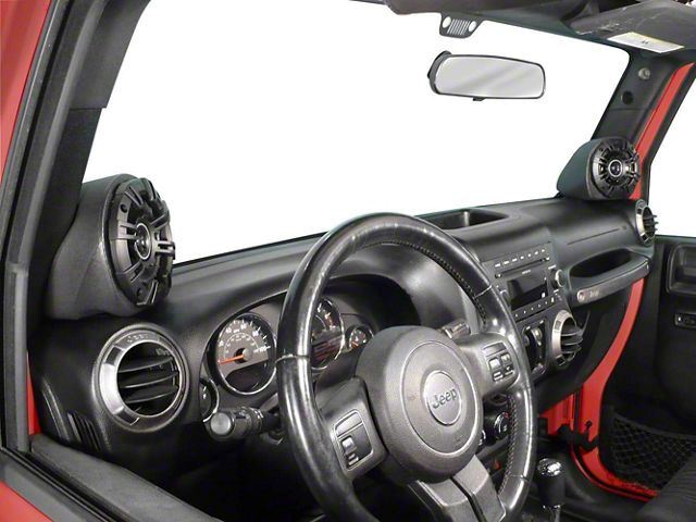 Select Increments Pillar-Pods with Kicker 4-Inch Speakers (15-18 Jeep Wrangler JK w/o Alpine Sound System)