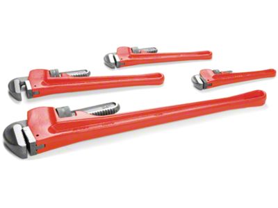 Pipe Wrench Set; 4-Piece Set