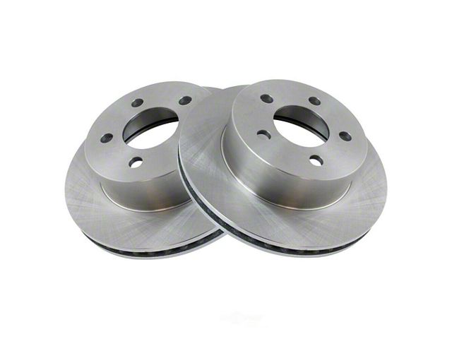 Plain Vented Rotors; Front Pair (97-06 Jeep Wrangler TJ w/ 3-Inch Tall Rotors)