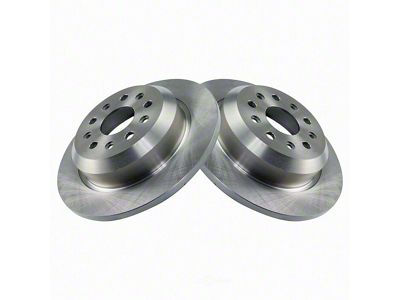 Plain Vented Rotors; Rear Pair (18-24 Jeep Wrangler JL w/ 13.46-Inch Rear Rotors)