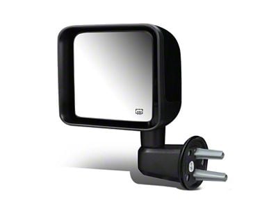 Powered Heated Mirror; Black; Driver Side (15-18 Jeep Wrangler JK)