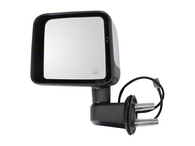 Powered Heated Mirror; Chrome; Driver Side (15-18 Jeep Wrangler JK)