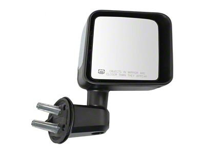 Powered Heated Mirror; Chrome; Passenger Side (15-18 Jeep Wrangler JK)