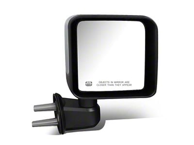 Powered Heated Mirror; Chrome; Passenger Side (15-18 Jeep Wrangler JK)