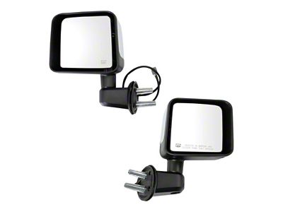 Powered Heated Mirrors; Chrome (15-18 Jeep Wrangler JK)