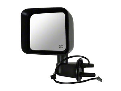 Powered Heated Mirrors; Textured Black (2014 Jeep Wrangler JK)