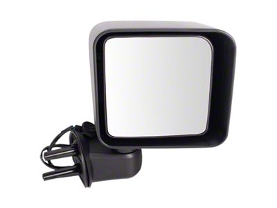 Powered Heated Mirrors; Textured Black (2014 Jeep Wrangler JK)