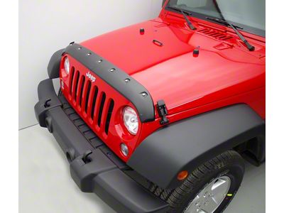 Premium Bolt-On Look Hood Deflector; Smooth (07-18 Jeep Wrangler JK)