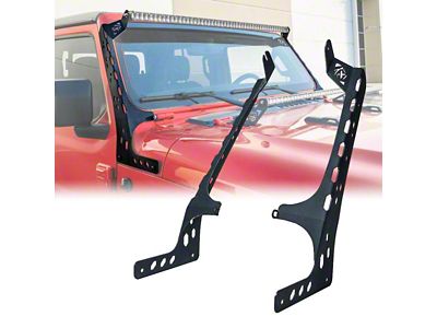 Prevail Series 50-Inch Light Bar Mounting Bracket Set (18-24 Jeep Wrangler JL, Excluding 4xe & Rubicon 392)