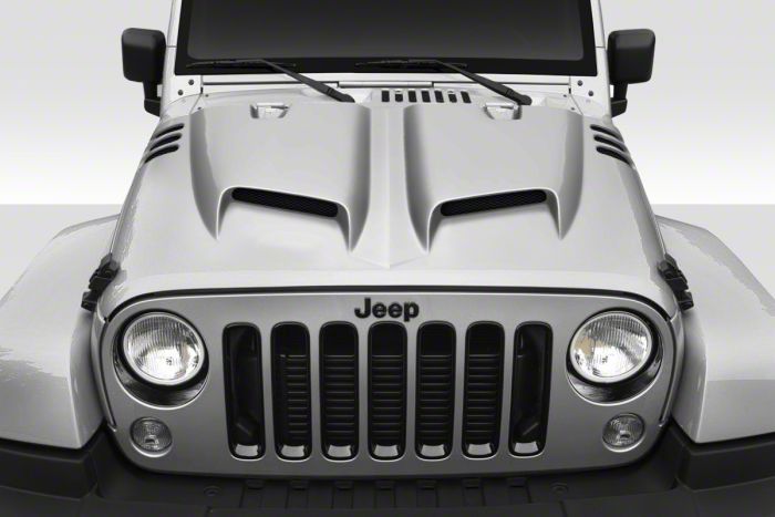 Jeep Wrangler Rage Hood; Unpainted (07-18 Jeep Wrangler JK) - Free Shipping