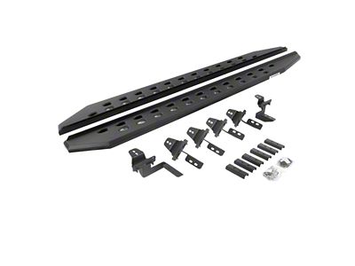 Go Rhino RB20 Slim Running Boards; Textured Black (07-18 Jeep Wrangler JK 4-Door)